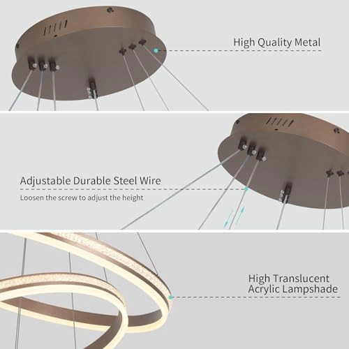 Modern LED Chandelier - 3000K-6000K Dimmable