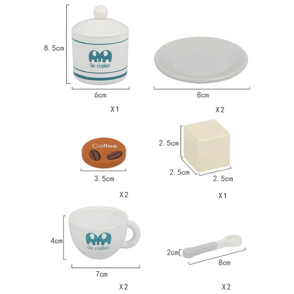 Kids Wooden Coffee Maker Toy Pretend Play Set (5551007-MSN20019)