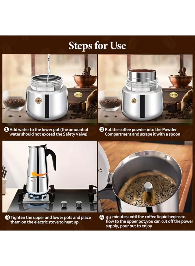 Moka Pot - 9-Cup Stovetop Induction Compatible