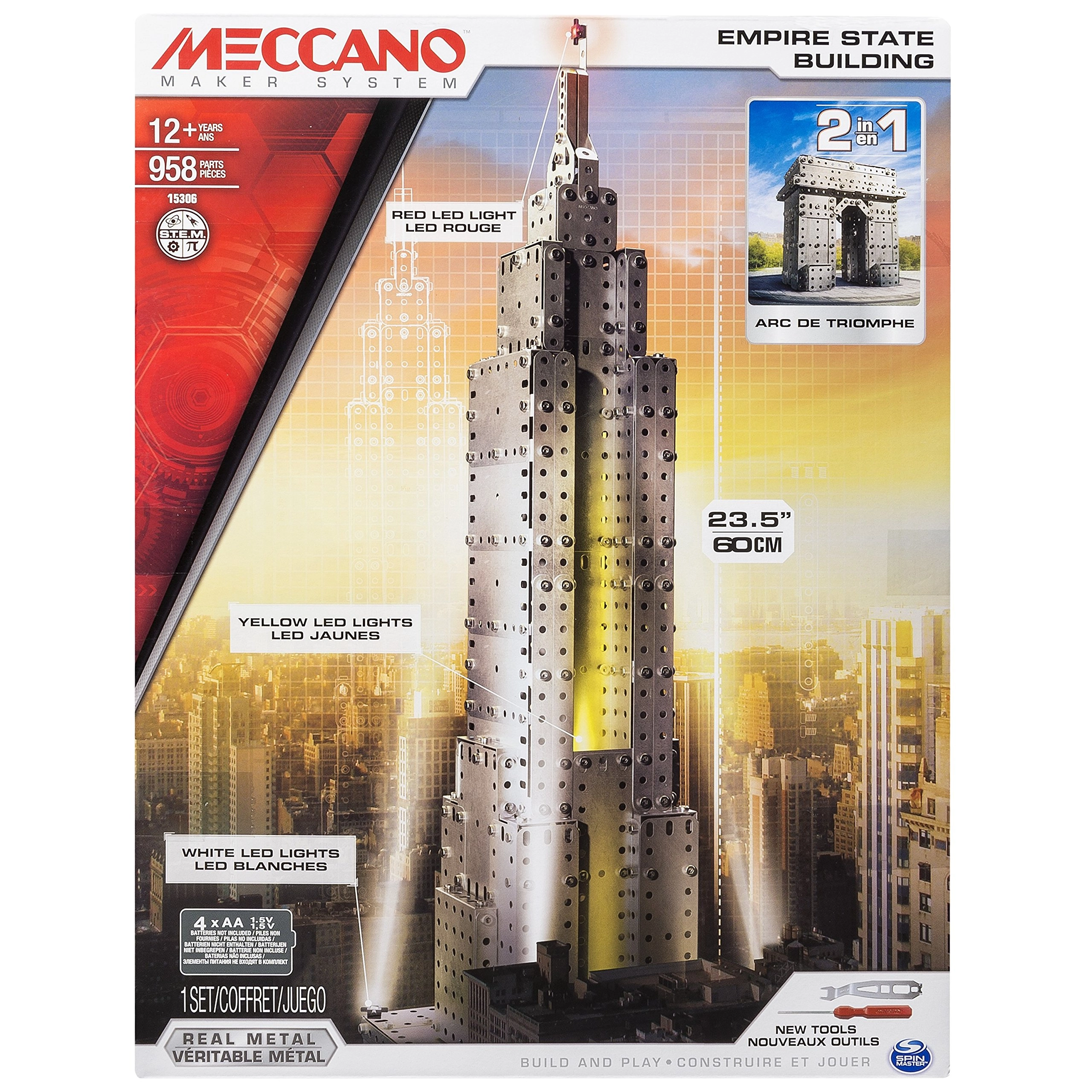 Meccano Arc Triomphe et Empire State Building - 2en1