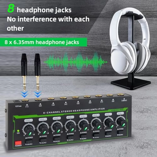 HA800S - 8-Channel Stereo Headphone Amplifier