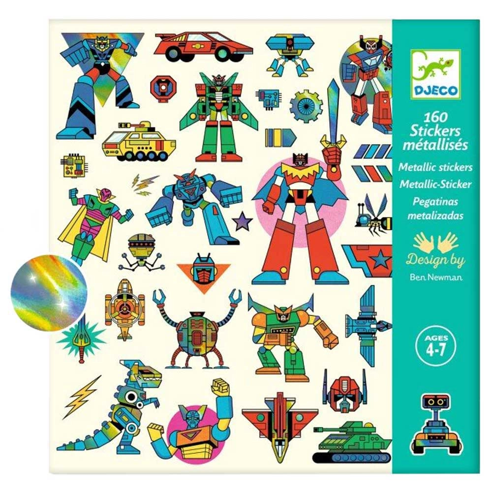 DJECO Robots Sticker Book 160 pcs