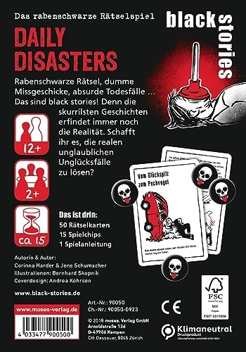 Black Stories Daily Disasters - 50 Puzzles Card Game