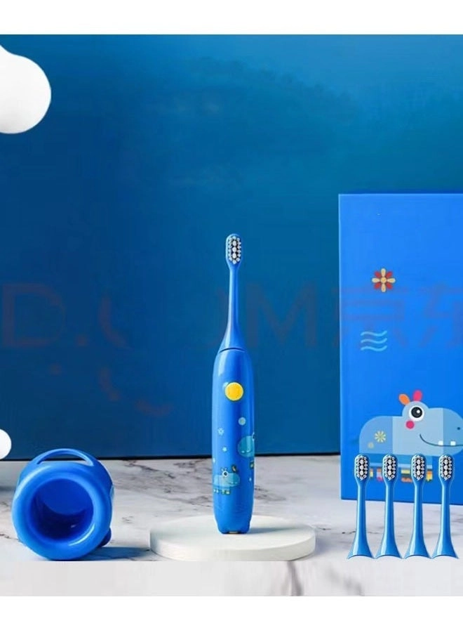 Electric Toothbrush - Super Soft Blue 4 Different Heads