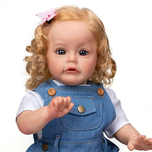Sue-Sue Reborn Doll - 24 Inch (61 cm) hand-rooted fibre hair Blue Eyes