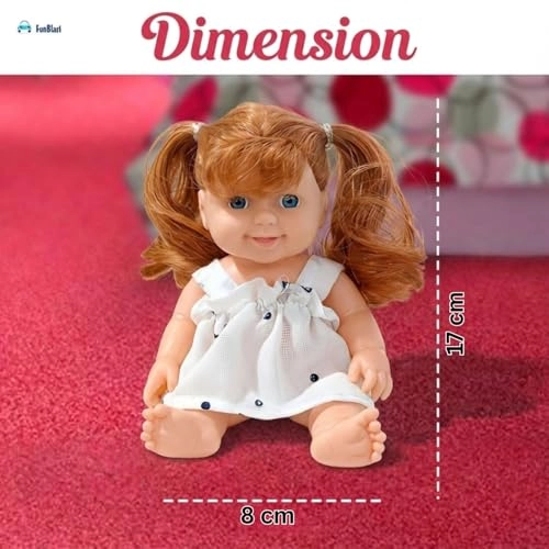 Beautiful Girl Doll - 17 cm Silicone White Dress