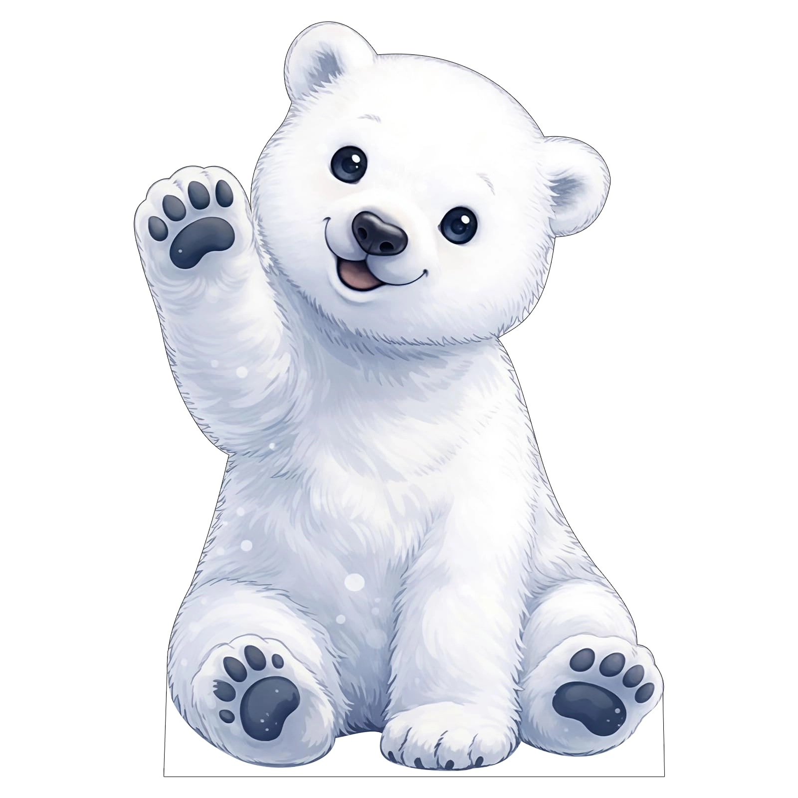 EnjoyView Polar Bear Cardboard Cutout Standee - 1 PC Baby Shower