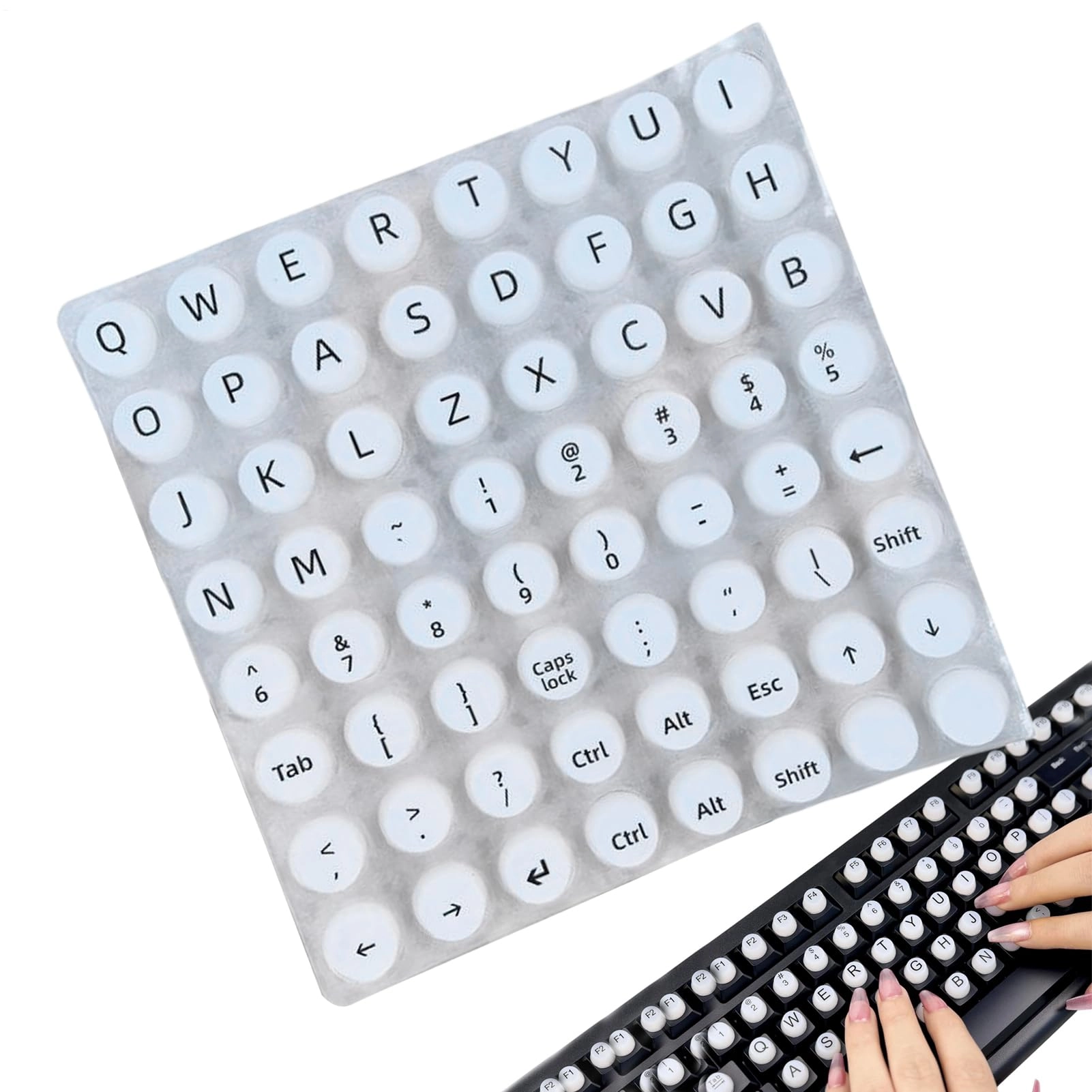 Keyboard Stickers for Long Nails