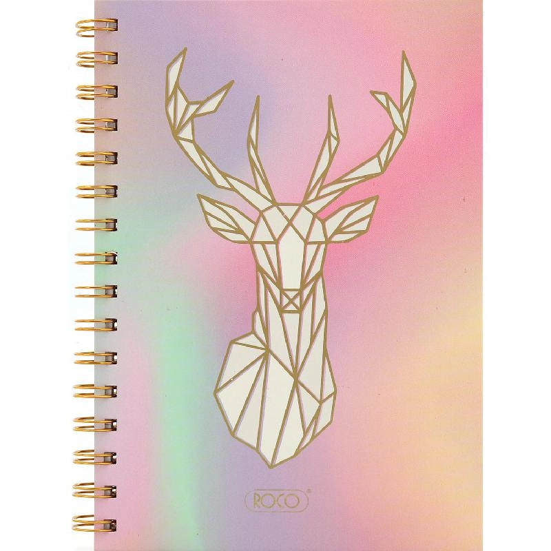 Notebook 19 X 26 cm Spiral - Grid 100 Sheets