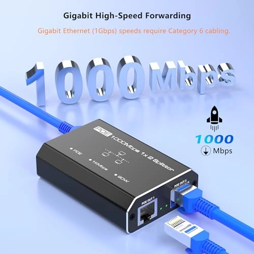 PoE Splitter - 30W 2 Port 802.3at/af Gigabit