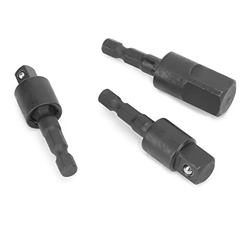 Power Drill Socket Set - 1/4in 3/8in 1/2in Hex Shank