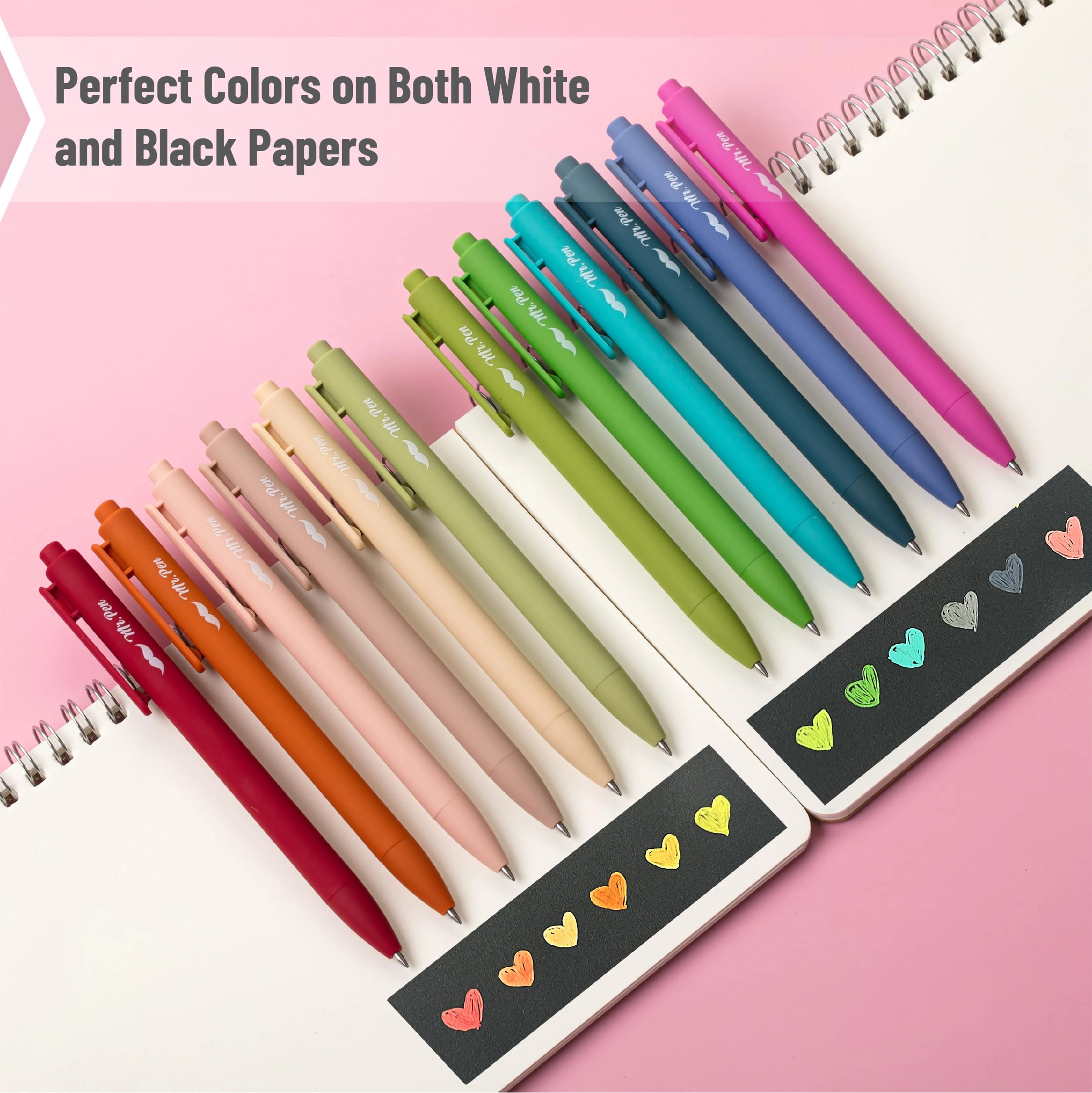 Retractable Gel Pens - 12 Pack 0.7mm
