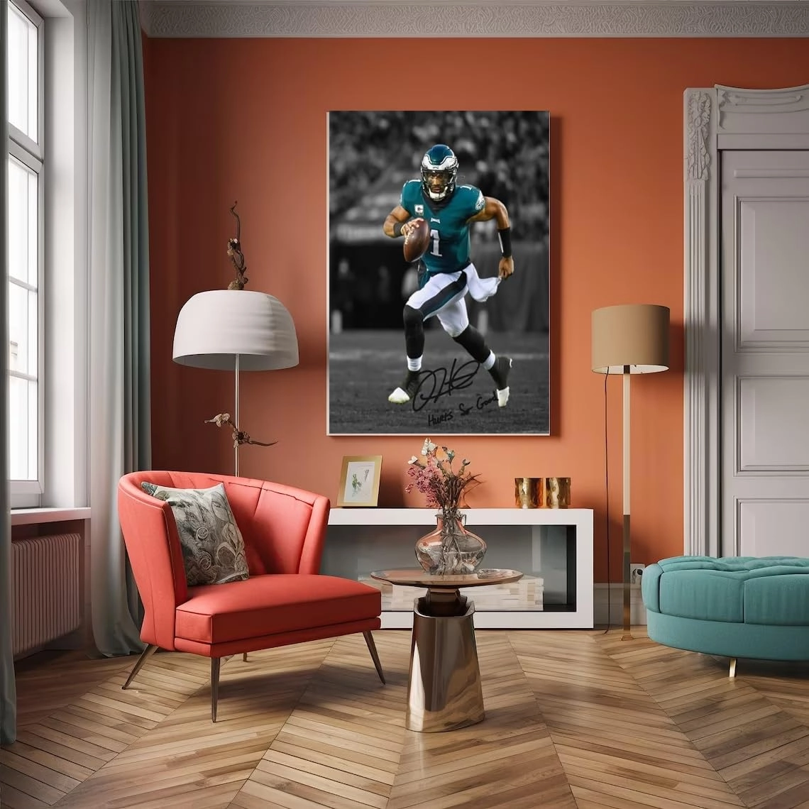 Jalen Hurts Poster - Canvas 16"L x 24"W