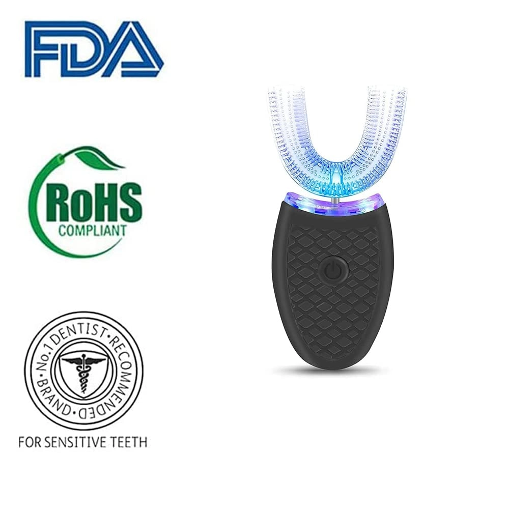 Snefe U-Shaped Ultrasonic Toothbrush - 360° Cleaning IPX7 Waterproof Rechargeable