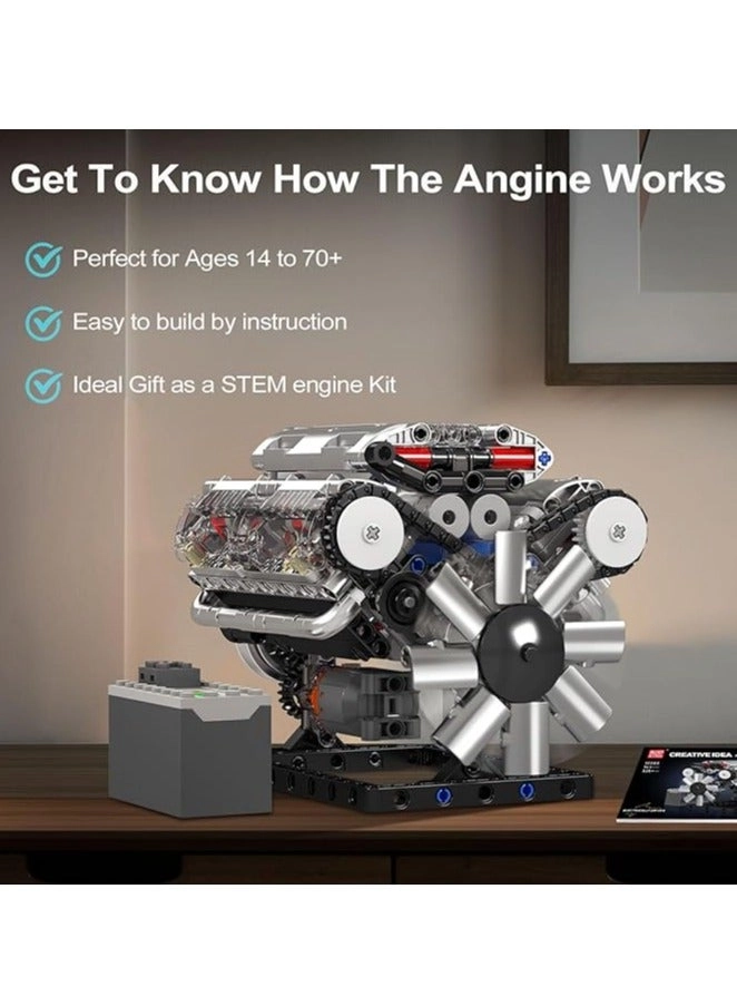 10088 V8 Engine - DIY Working Mini