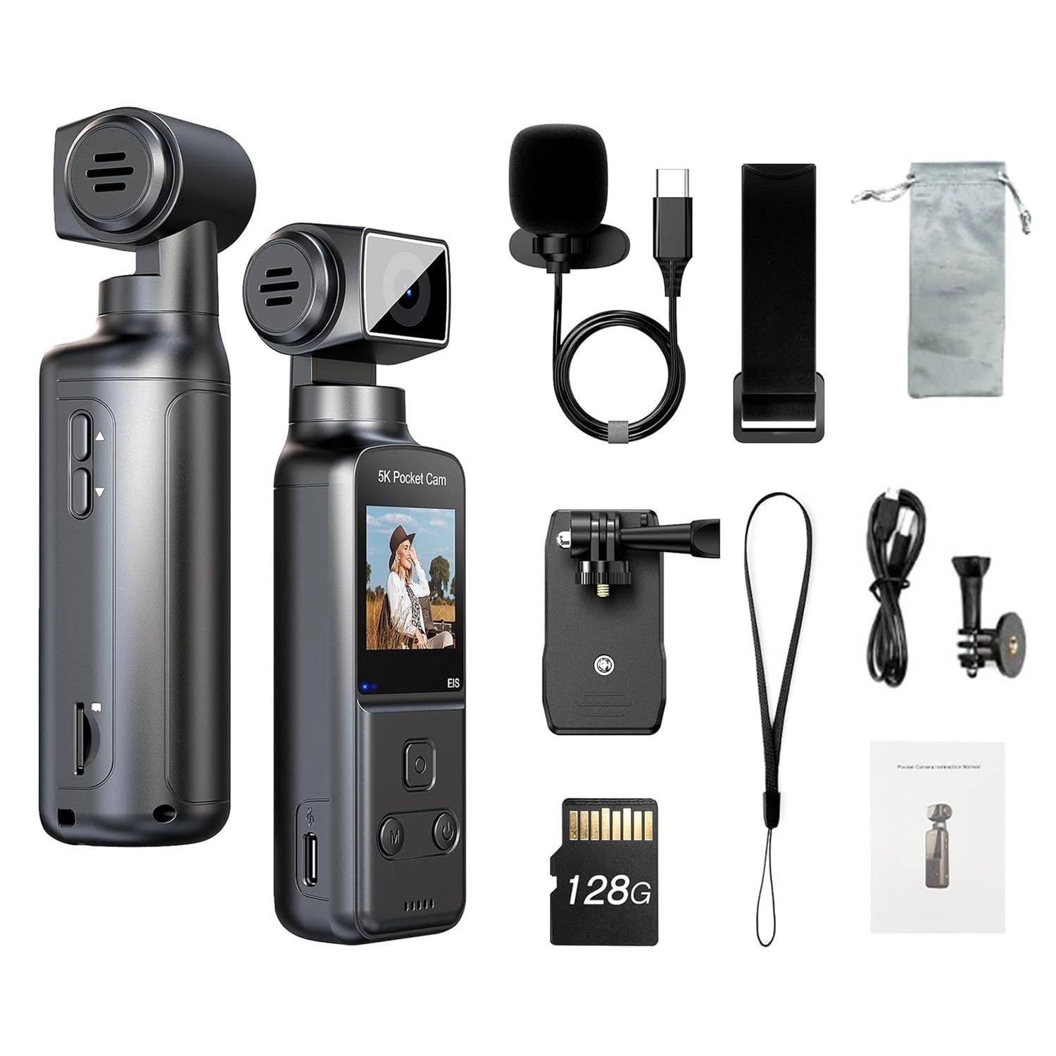 5K Action Camera - 128GB 5K 60FPS