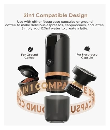 Portable Coffee Maker - 3-in-1 Wireless Heating Fast Charge