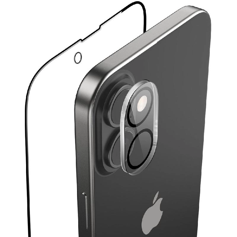 Clear Tempered Glass Screen Protector + Camera Lens Protector for iPhone 16 Pro