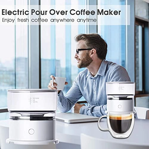 Mini Hand-Pressed Coffee Maker - 120ml 2*AAA Rotating Dripper