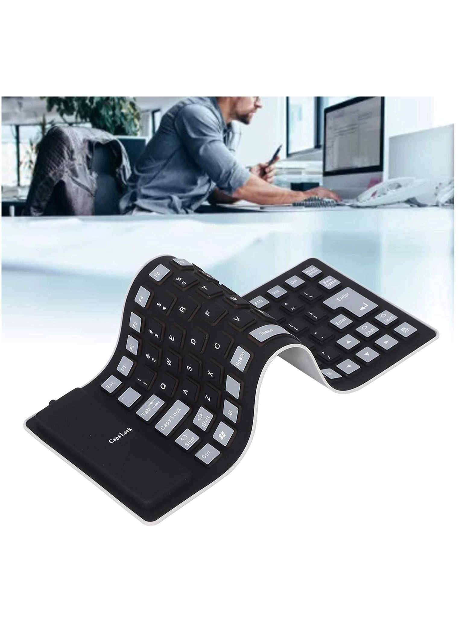 Foldable Flexible Keyboard - Wired