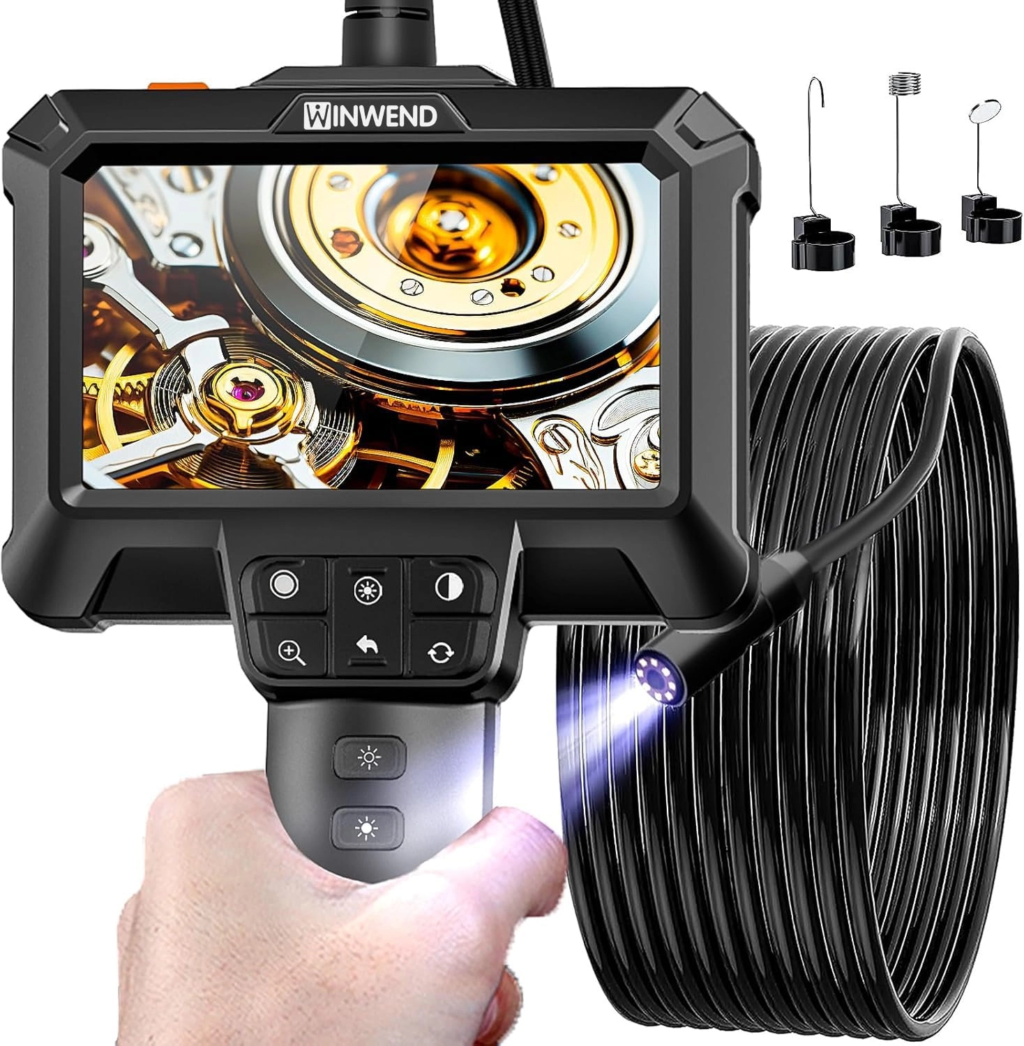 WINWEND Endoscope Inspection Camera - 4.3-inch LCD 16.5ft 1080P