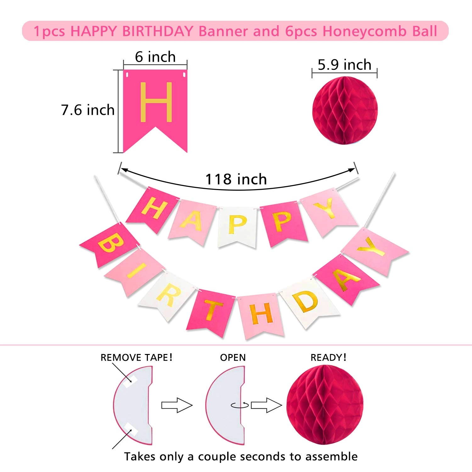 Birthday Decorations - 1.0 Count Birthday