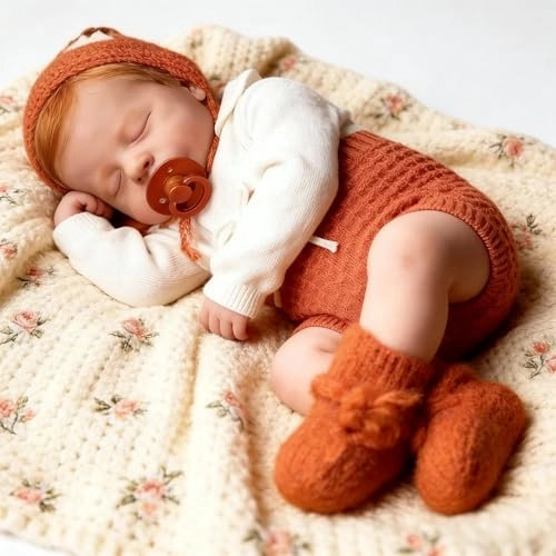 LOULOU Reborn Baby Doll - 20 Inch Soft Cloth Body & Vinyl Limbs Sleeping Ages 3+