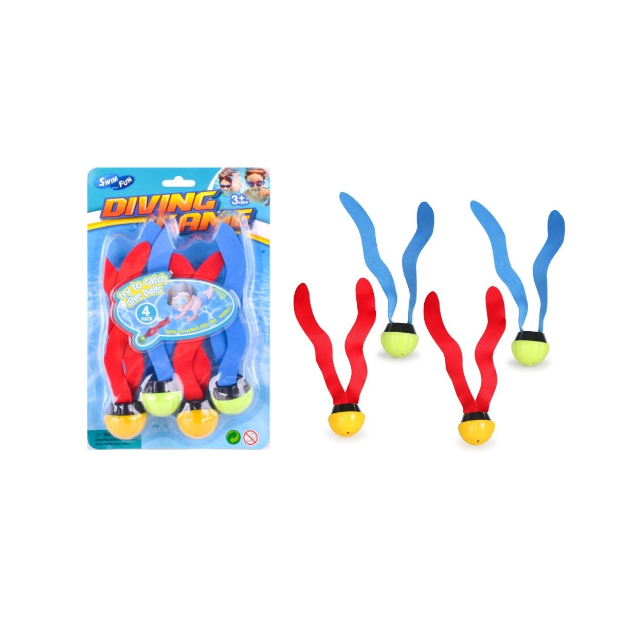 Diving Ring Toys - 4pcs Multi Colour