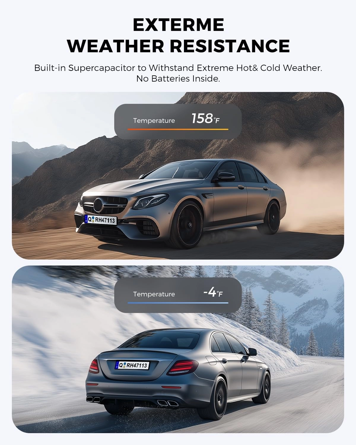 Dash Cam Front and Rear - 4K+1080P FHD