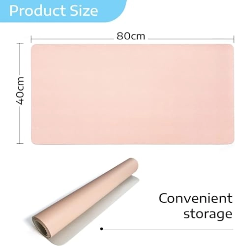 Large Faux Leather Gaming Mouse Pad - 80x40 cm