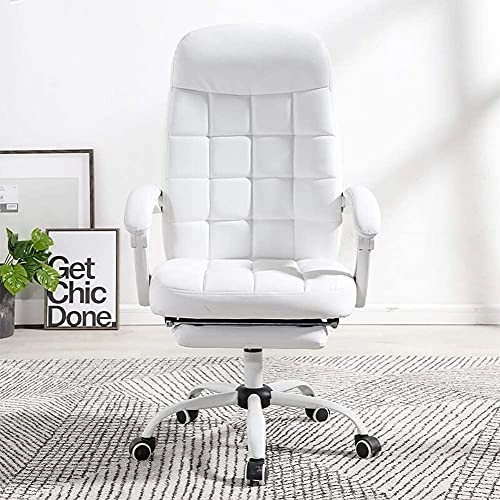 Desk Chair - PU Leather Brown High Back