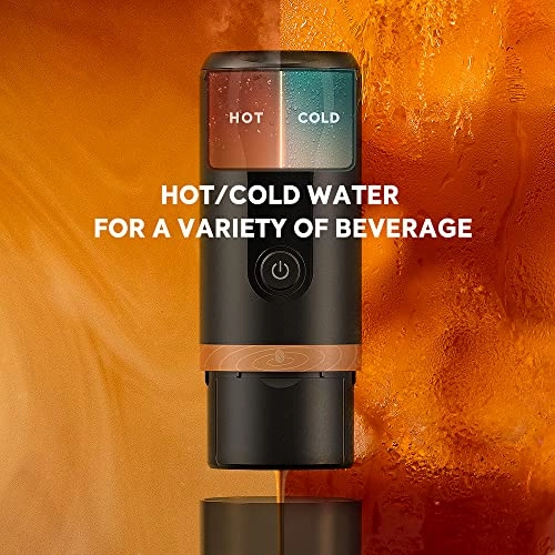 Portable Espresso Maker - 120 Milliliters N espresso capsules and ground coffee