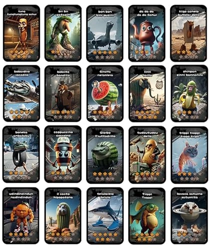 Italian Brainrot Cards - 20PCS Multicolor