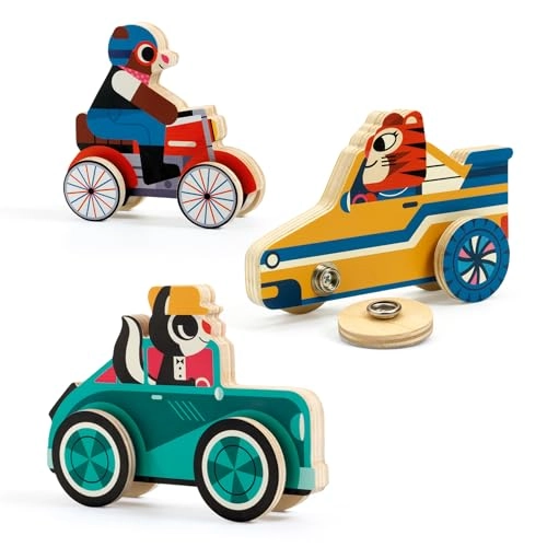 Djeco Clip'n'Roll Wooden Puzzle - 3 years+ 15 pieces