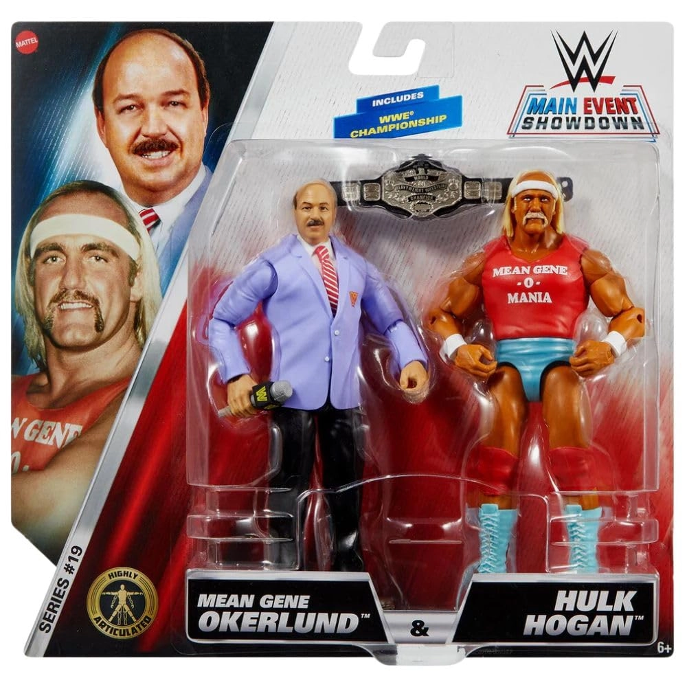 WWE Mean Gene Okerlund + Hulk Hogan - Main Event Showdown Series - 216 yr(s) 2 pieces