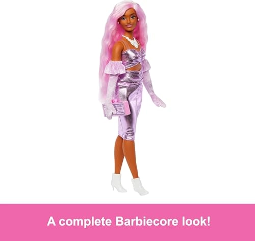 Barbie Deluxe Style Barbiecore Outfit - 29.5 cm Pink Hair Ages 4+