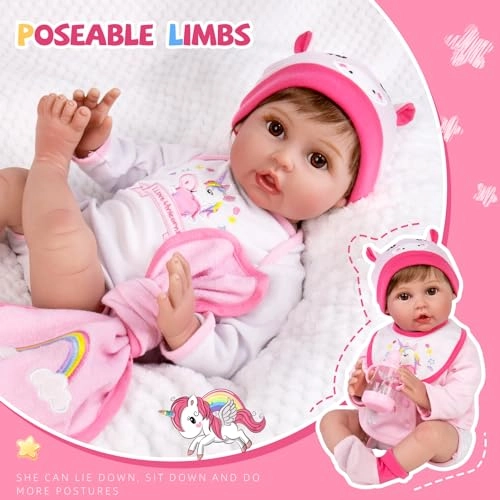 Reborn Baby Doll - 18 inches Vinyl Ages 3+