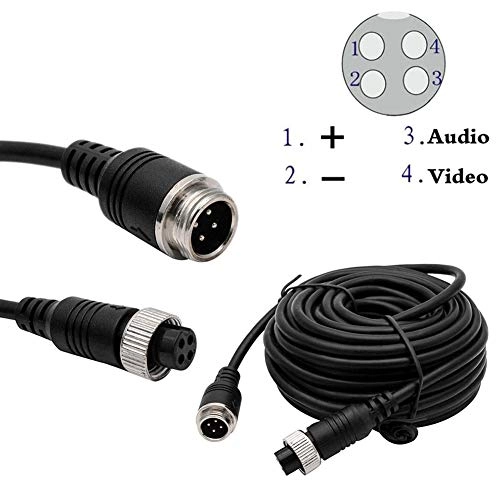 4-Pin Aviation Video Extension Cable - 65ft/20m