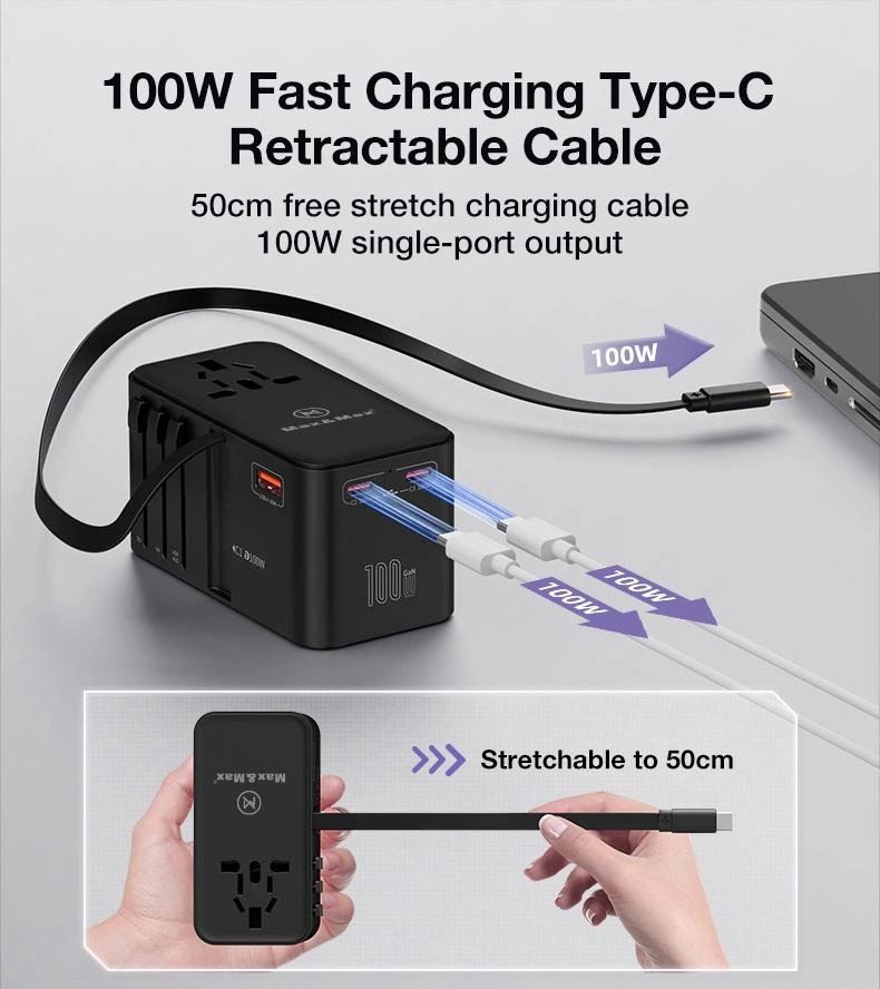 Universal Travel Adapter - 100W