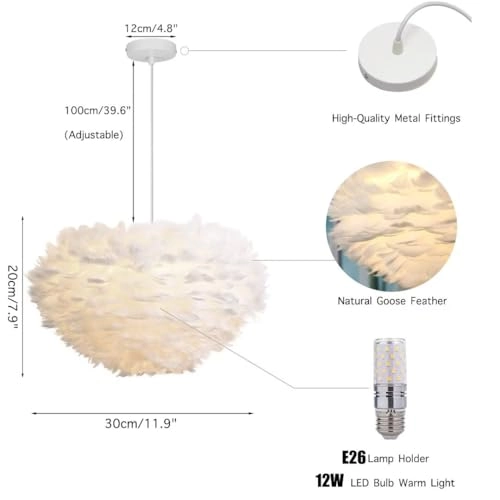 Ceiling Light Chandelier - 30CM 12W Warm LED