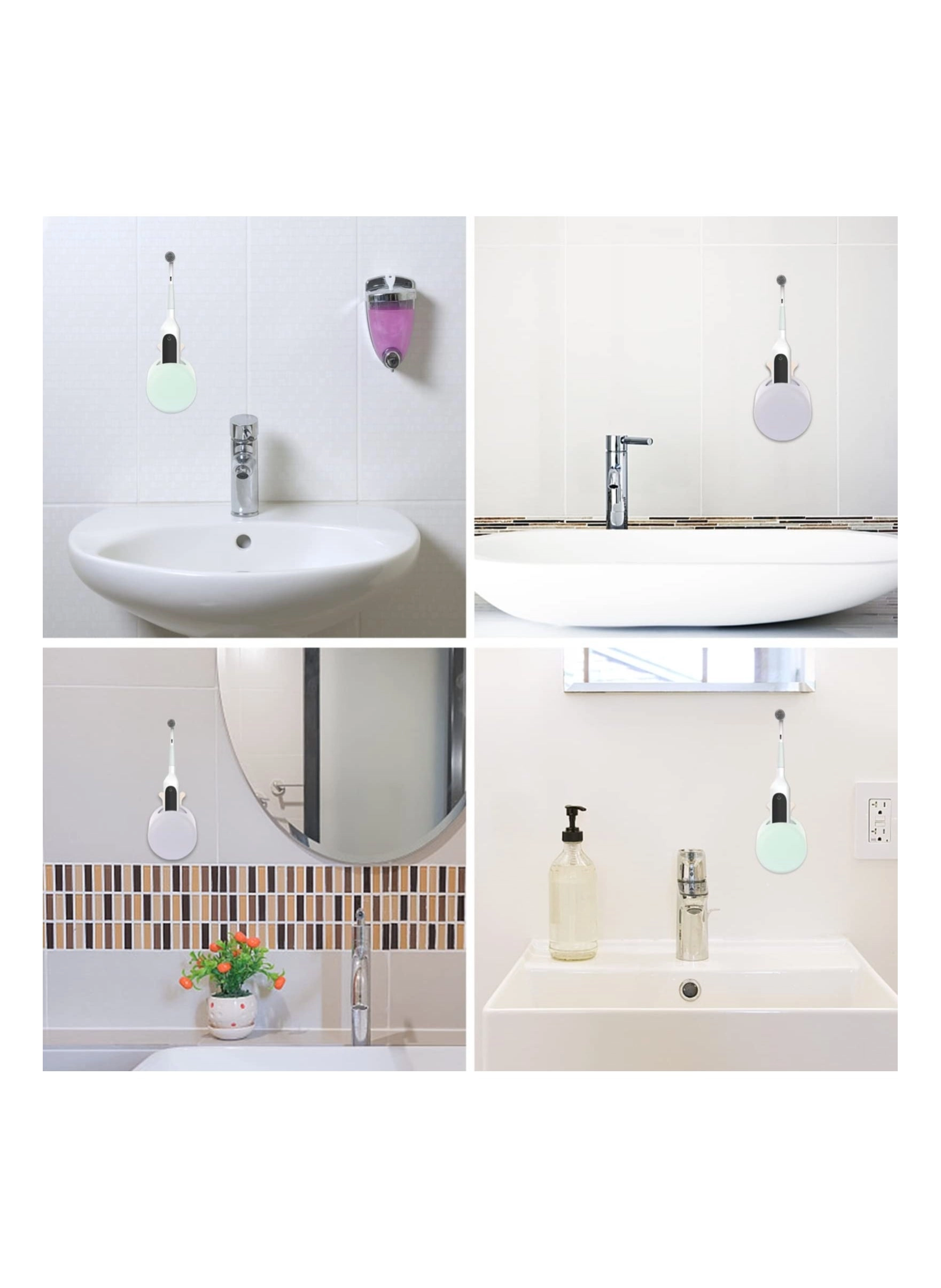 Electric Toothbrush Holder - Any toothbrush and electric toothbrush heads Wall-Mounted