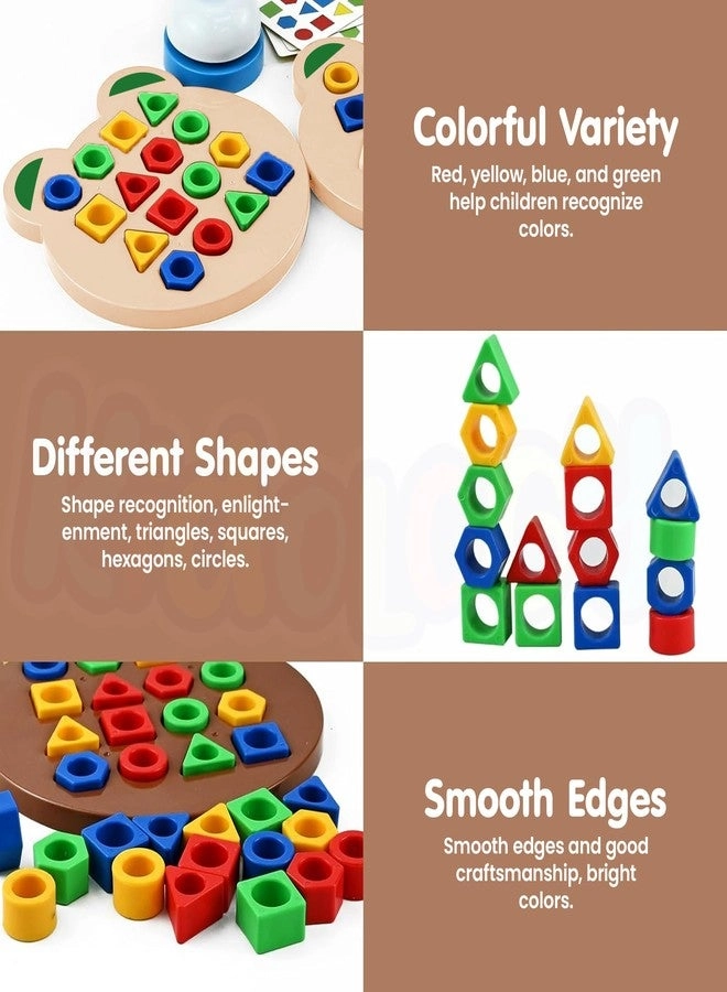 Geometric Shape and Color Matching Puzzle Board Game - 3+ Years