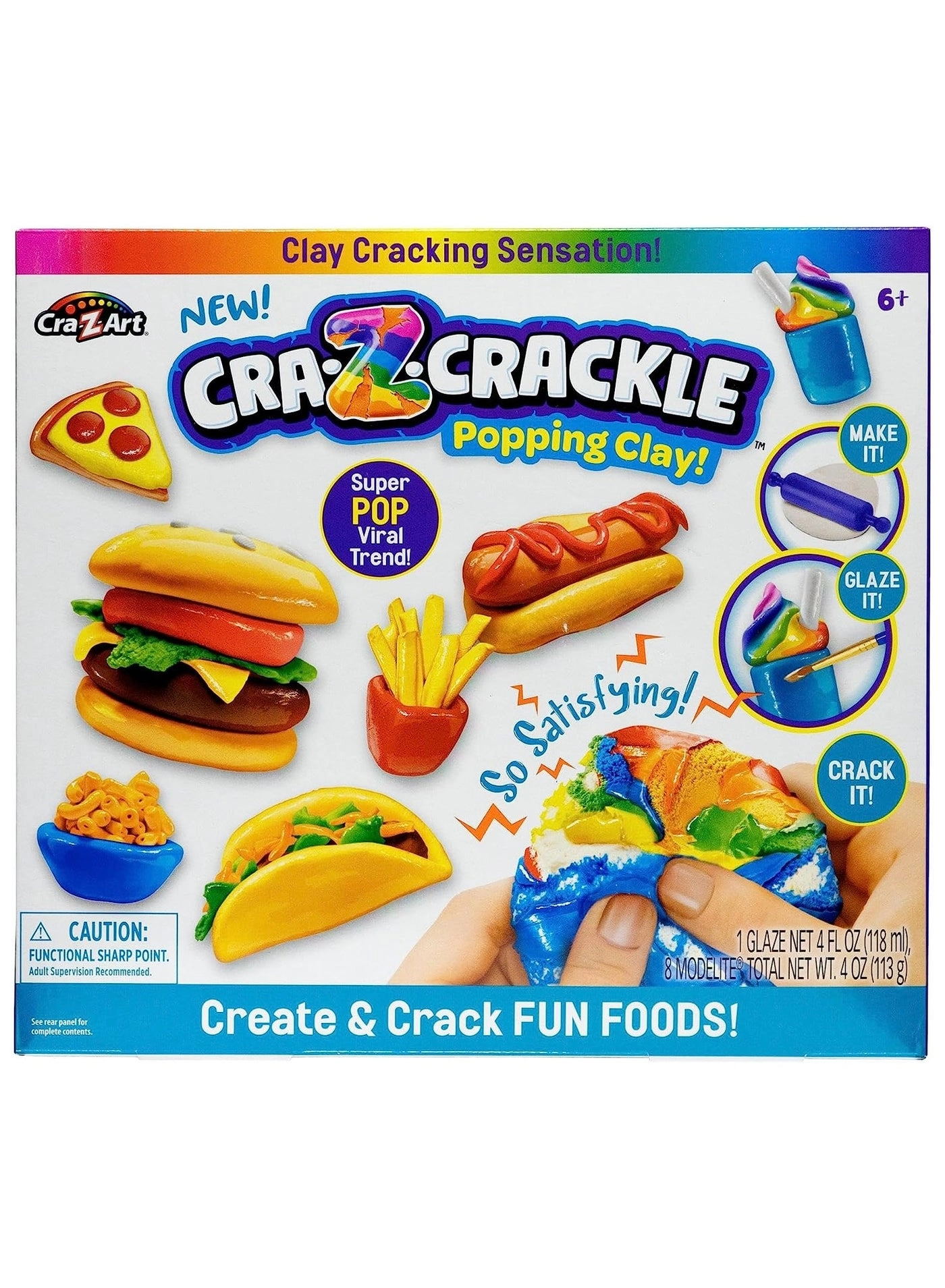Cra-Z-Crackle Clay - 8 colors with molds & tools