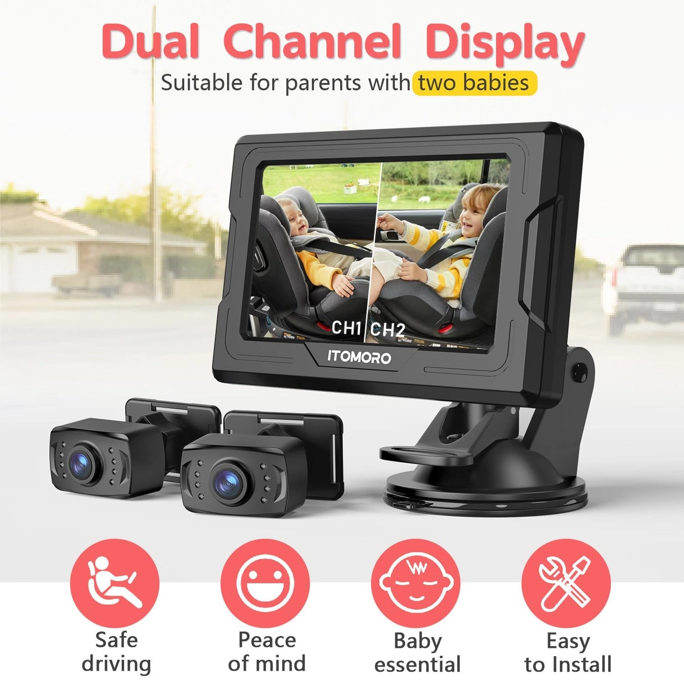 Wireless Baby Car Camera - 43inch