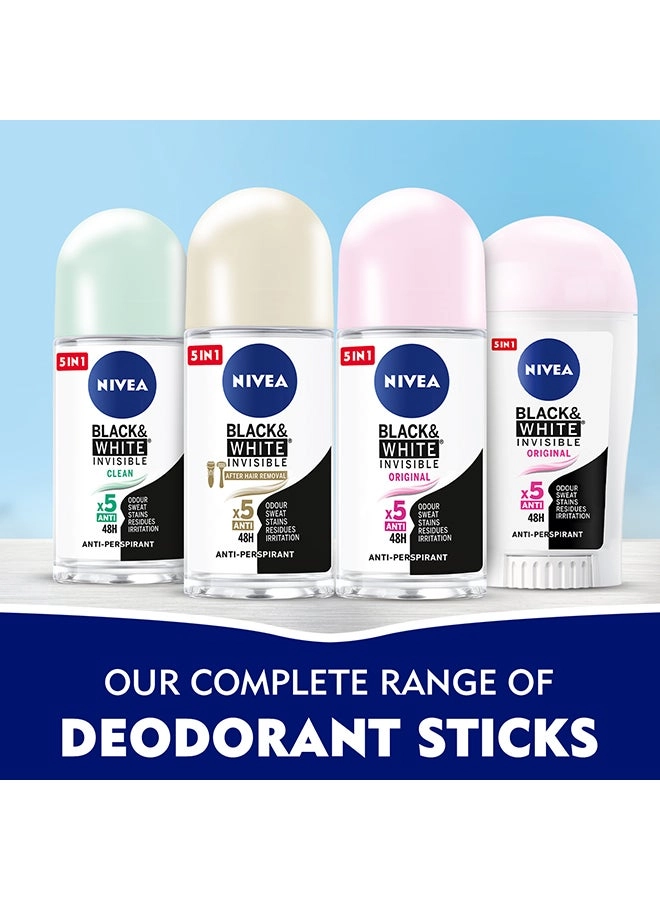 Invisible B&W Clean Roll On - 50 ml