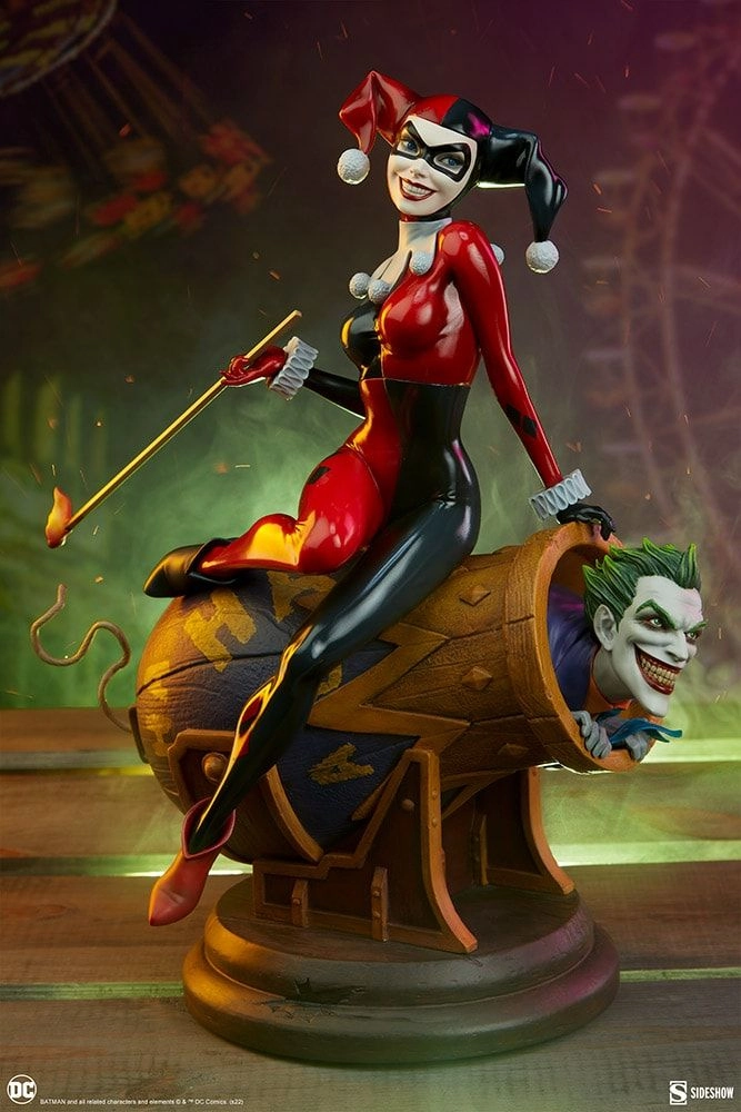 Sideshow Harley Quinn & The Joker - Batman Maquette Diorama Statue (14″)