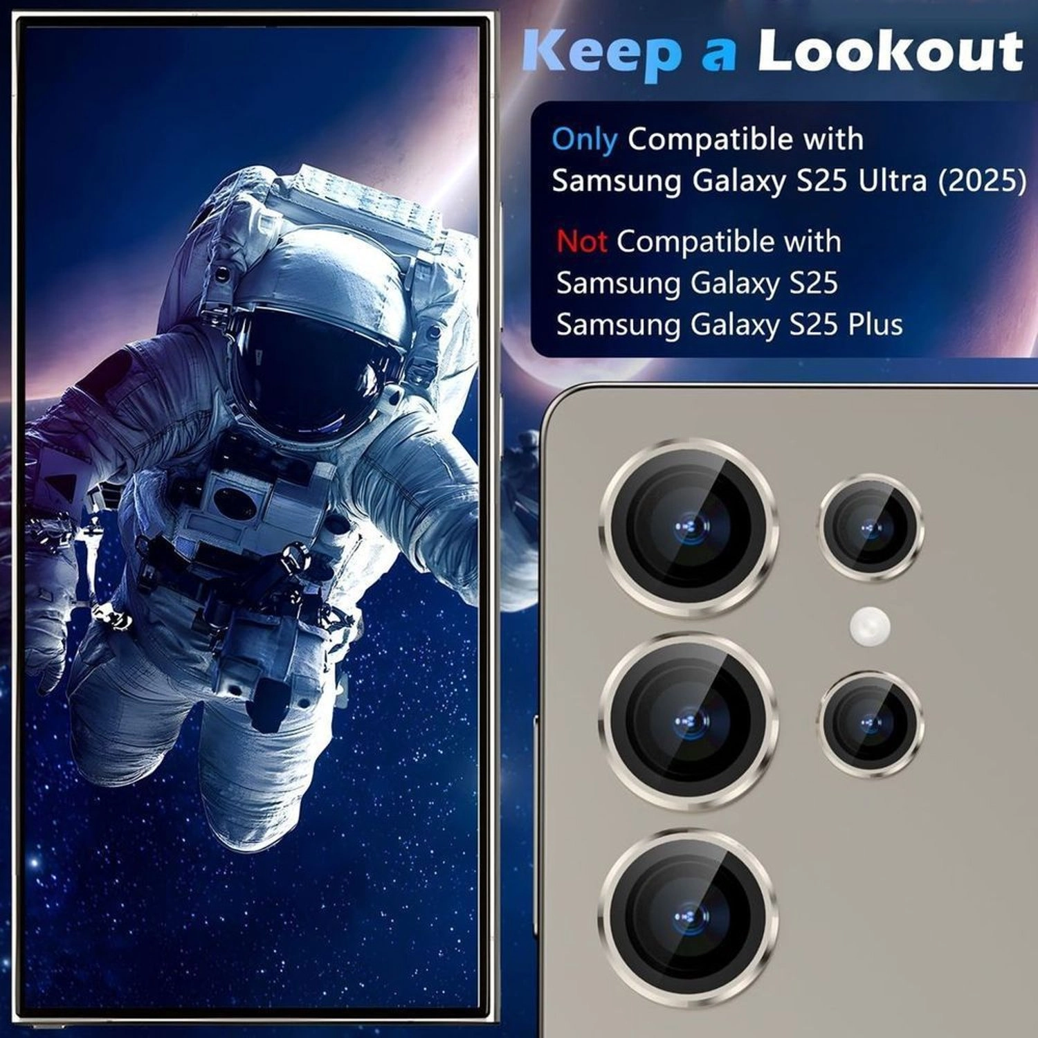 Xzoom Lens Protector - Samsung S25 Ultra Sapphire Glass