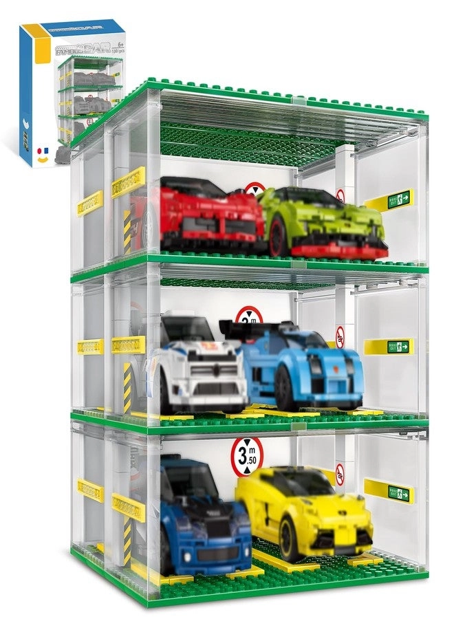 NEWABWN Creative Three-Story Building Block Garage - 130 pcs