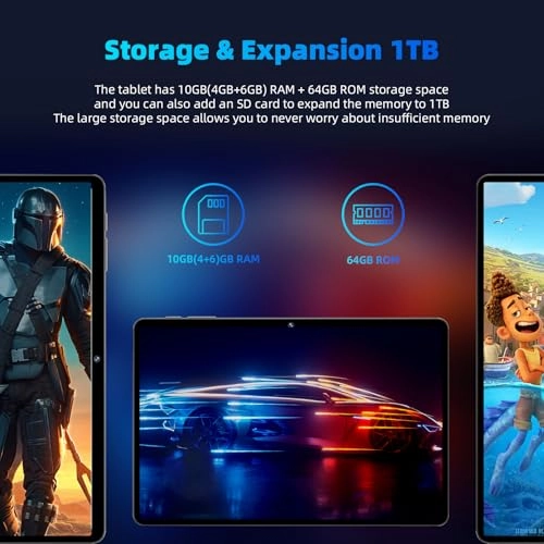 Android 14 Tablet - 64GB 10.1"