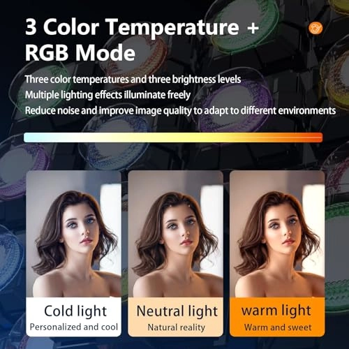Selfie Light 82 LED - 3 Modes RGB Rechargeable